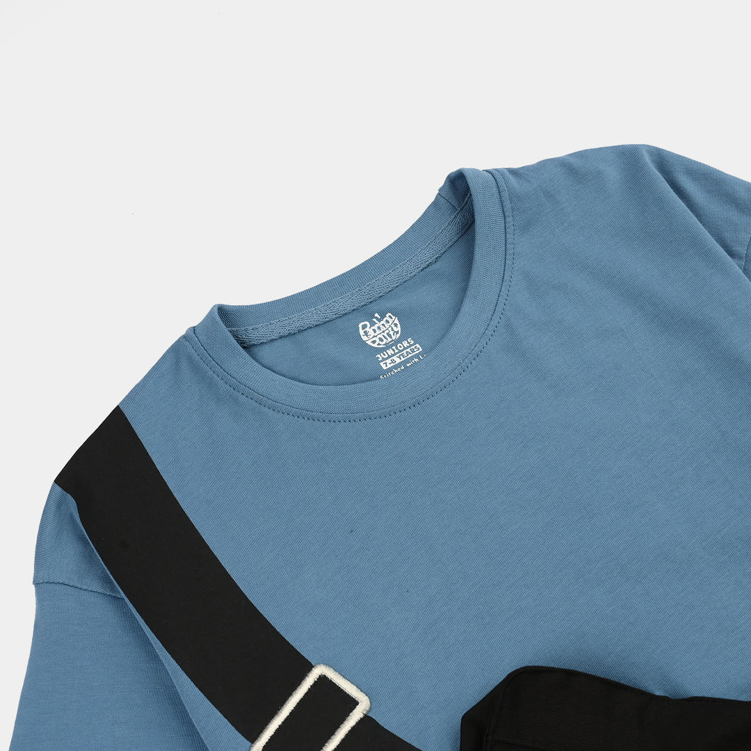 Boys Jersey/Terry T-Shirt (Bag) - Blue