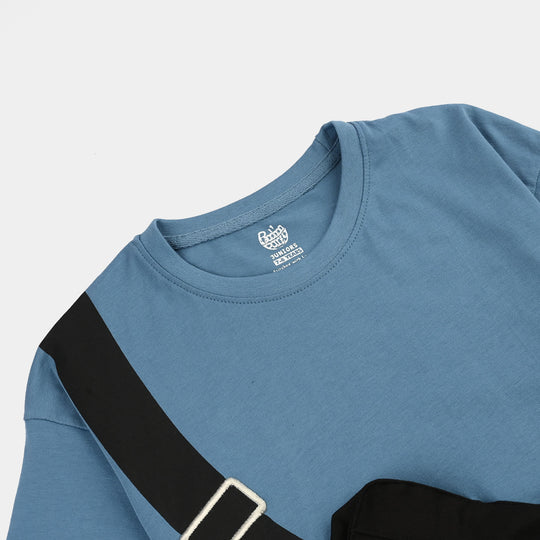 Boys Jersey/Terry T-Shirt (Bag) - Blue