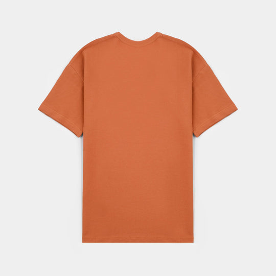 Boys Jumbo Pique T-Shirt (Lost in The Journey) – Rust