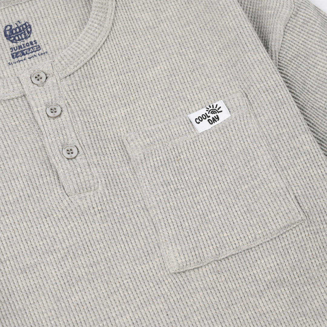 Boys Thermal T-Shirt (Cool Day) - Grey