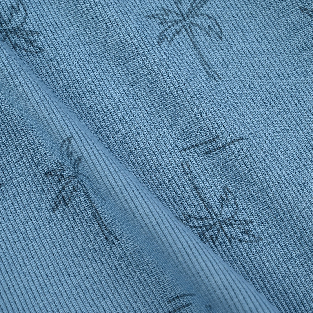 Infant Boys 2x1 Rib T-Shirt (Palm Tree) - Blue