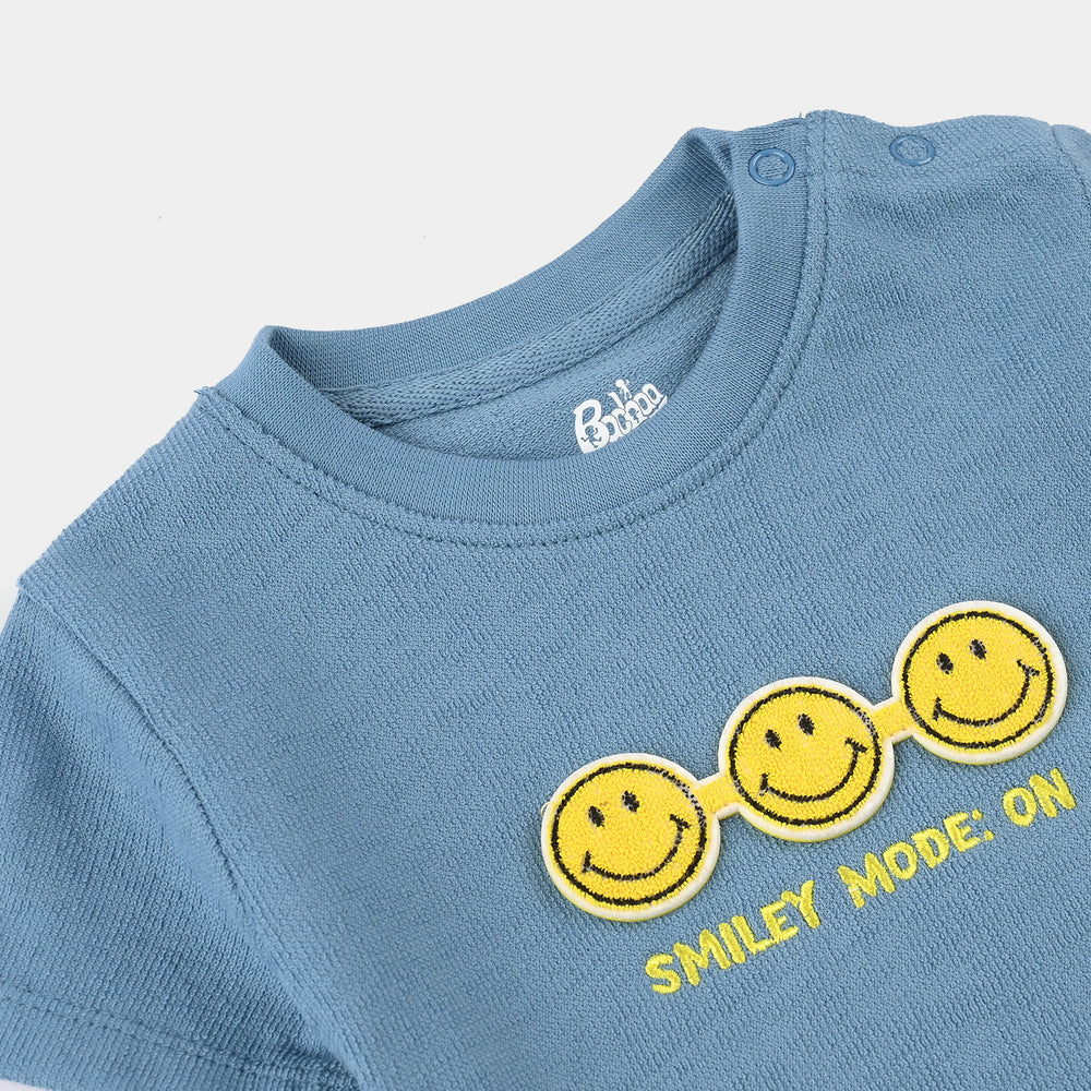 Infant Boys T-Shirt Smiley-Cyaneus
