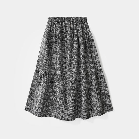 Girls Poly Crinkle Long Skirt Flower - Multi