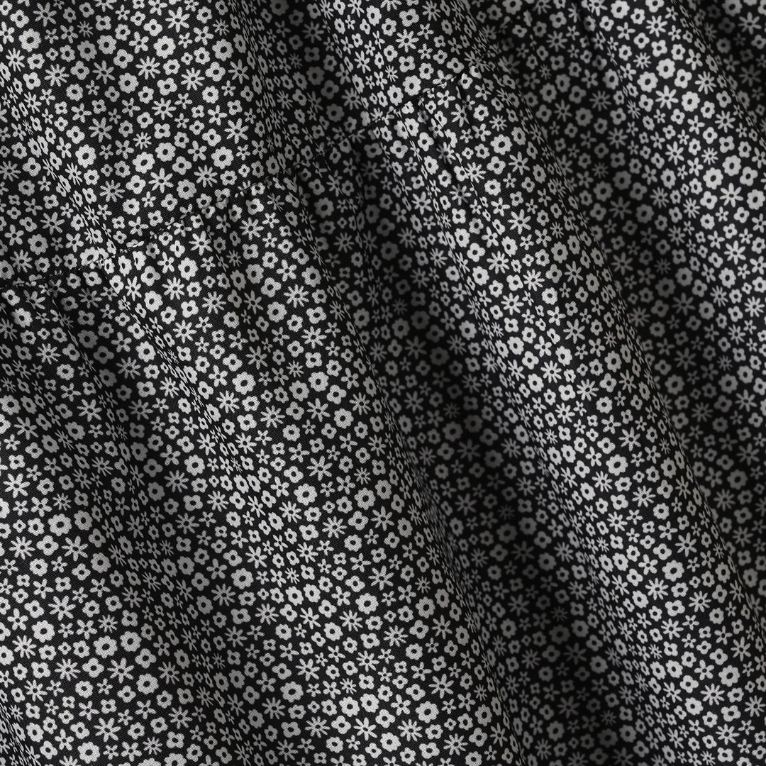 Girls Poly Crinkle Long Skirt Flower - Multi