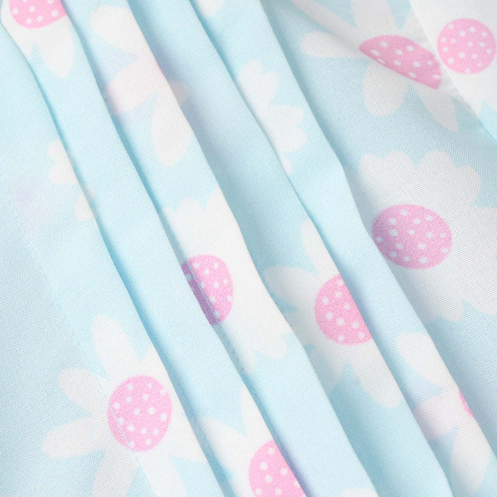 Girls Poly Crinkle Casual Top Daisy - Light Blue