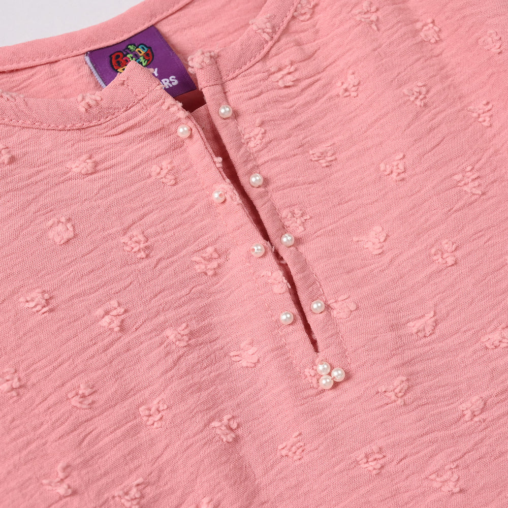 Girls Cotton Casual Top Brochia-Pink