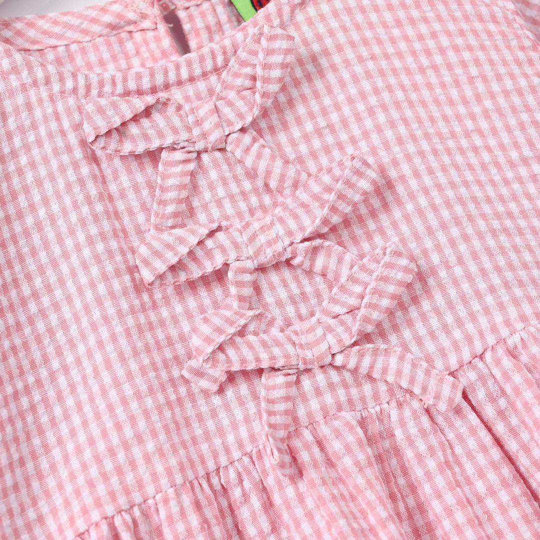 Infant Girls Cotton Casual Top - Pink