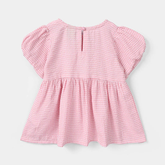 Infant Girls Cotton Casual Top - Pink
