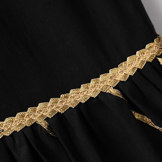 Girls Gharara Chata Patti - Black