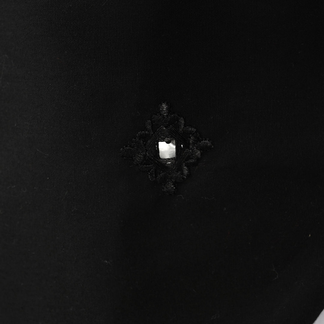 Girls Cotton Embroidered Shalwar (Booti) – Black