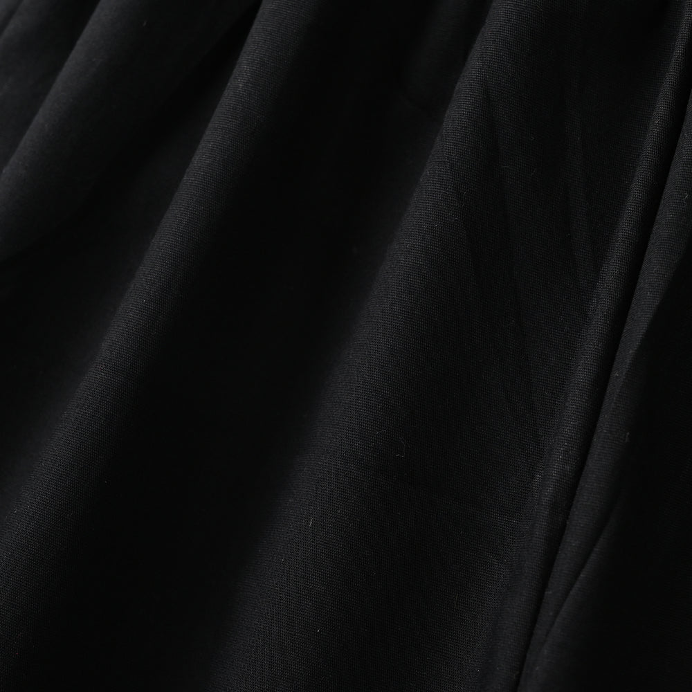 Girls Cotton Embroidered Culottes Butterfly - Black