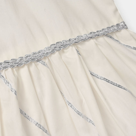 Infant Girls Gharara Chata Patti - White