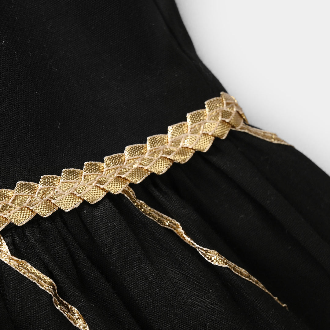 Infant Girls Gharara Chata Patti - Black