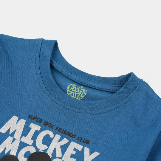 Infant Boys Jersey/Terry T-Shirt (Character) - Blue