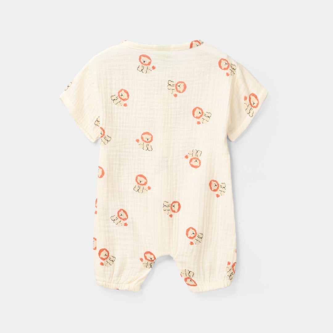 Infant Boys Woven Romper - Off White