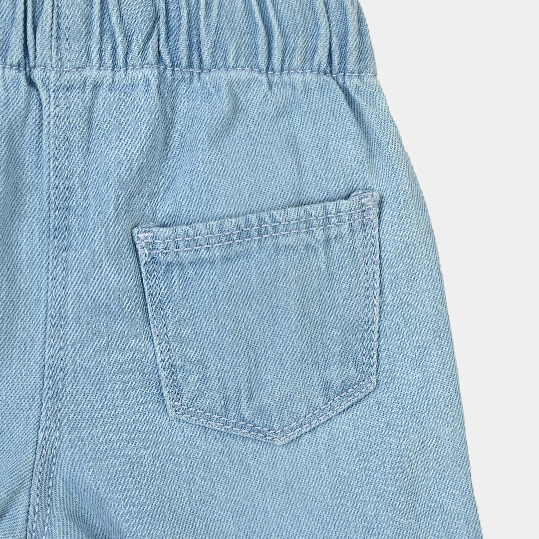 Infant Girls Yarn Dyed 2 Pc Suit - Blue