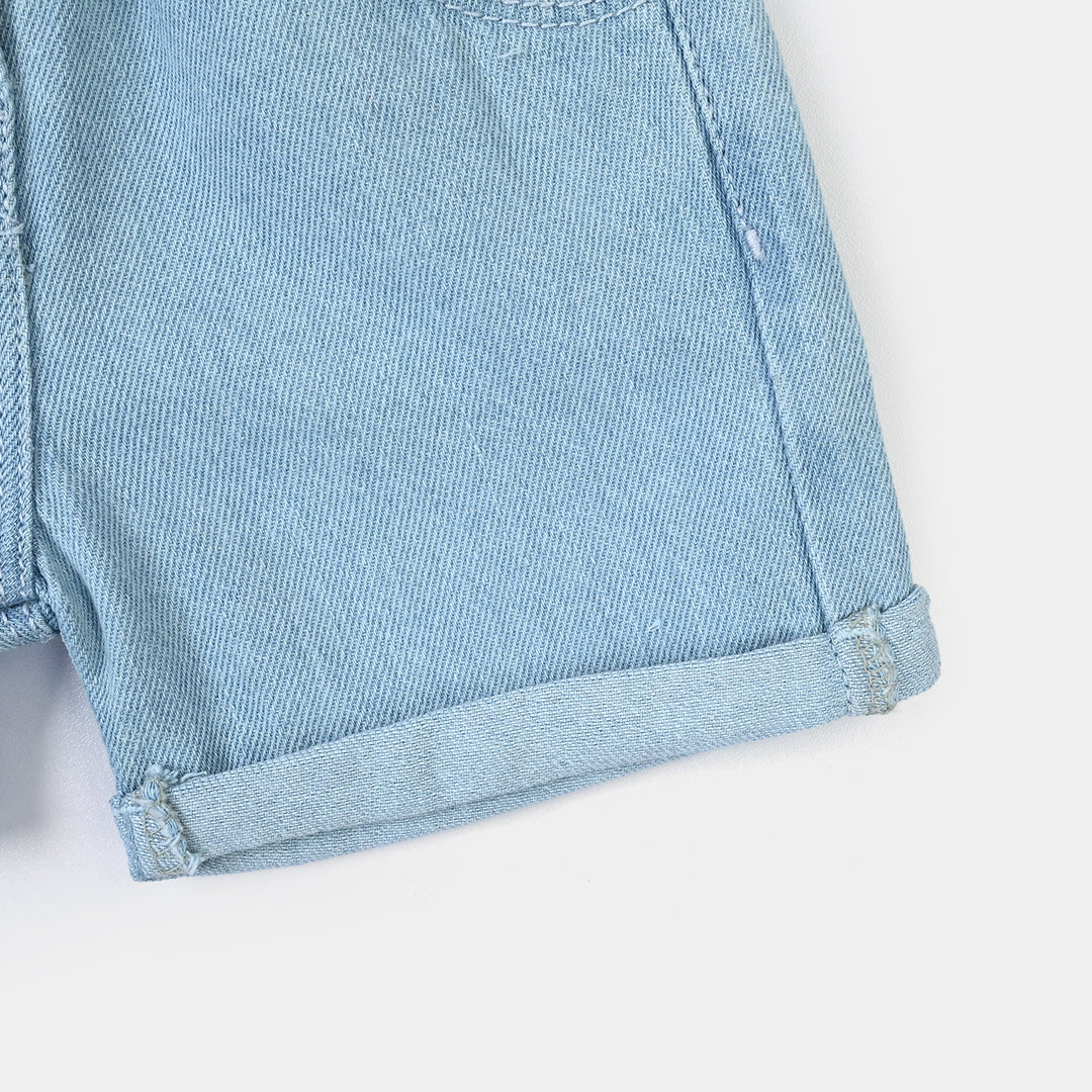 Infant Girls Yarn Dyed 2 Pc Suit - Blue