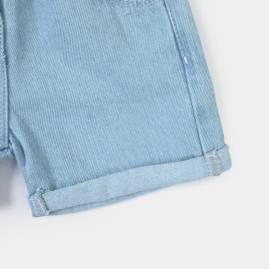 Infant Girls Yarn Dyed 2 Pc Suit - Blue