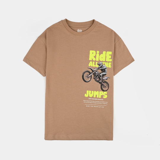 Boys Jersey Terry T-Shirt (Ride All the Jump)