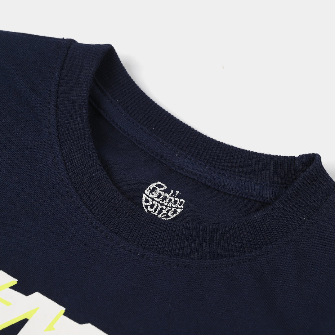 Boys Jersey/Terry T-Shirt Hype Mood - Navy Blue