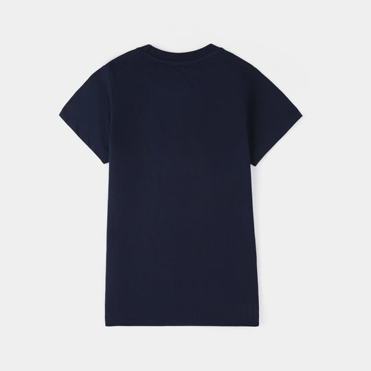 Boys Jersey/Terry T-Shirt Hype Mood - Navy Blue
