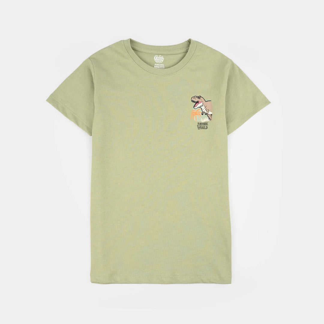 Boys Jersey Terry T-Shirt World - Green