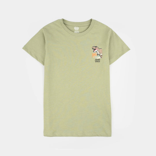 Boys Jersey Terry T-Shirt World - Green