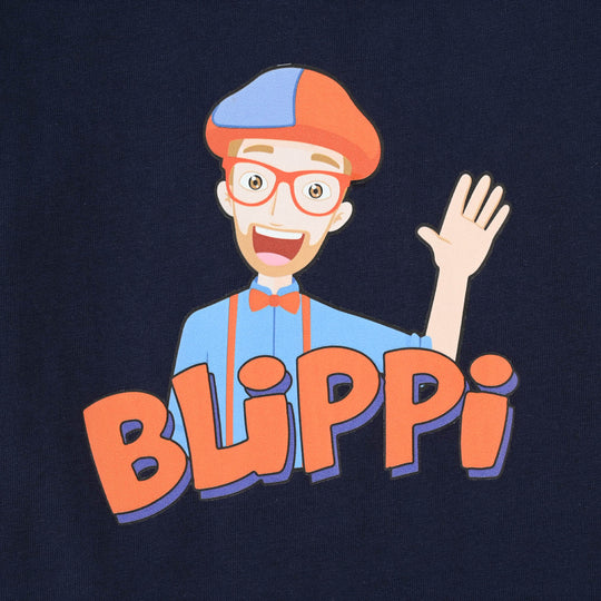 Infant Boys Slub Jersey T-Shirt (Blippi) - Navy Blue