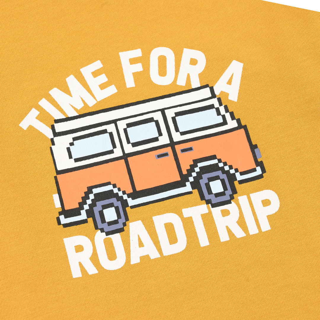 Infant Boys Jersey/Terry T-Shirt (Road Trip) - Yellow