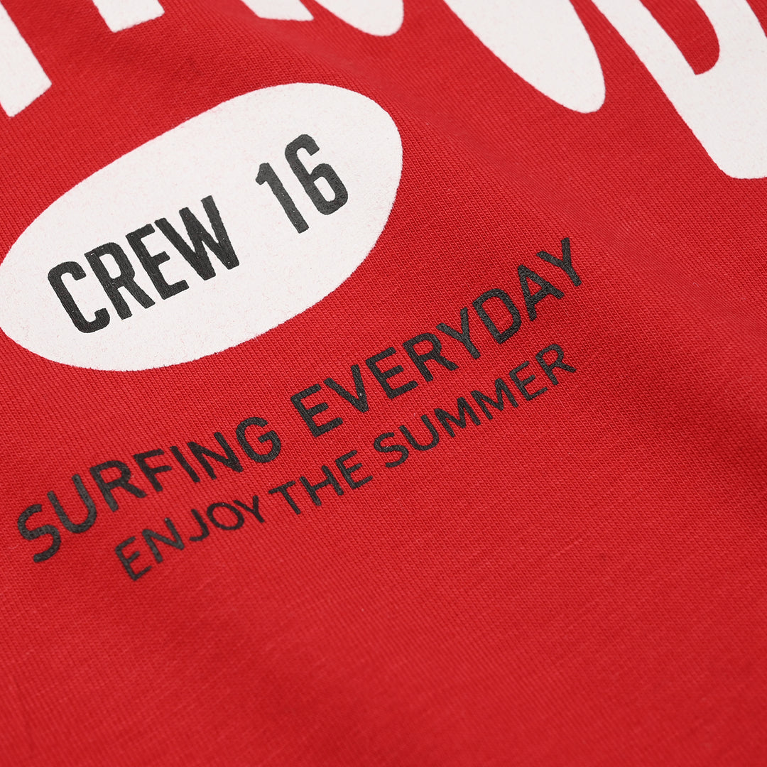 Boys Jersey/Terry T-Shirt (Vacay Mood) – Red