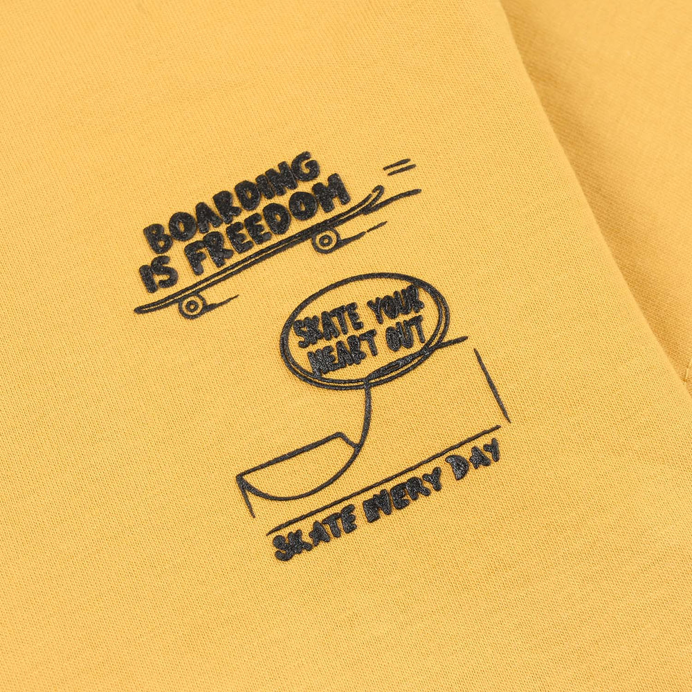 Boys Jersey/Terry T-Shirt (Boarding) – Yellow