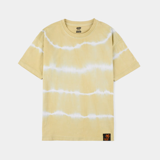 Boys Jersey/Terry T-Shirt (Tie & Dye) - Yellow