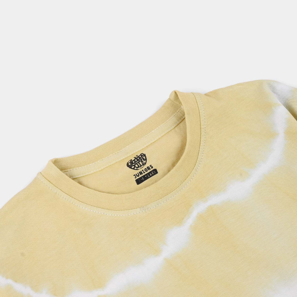 Boys Jersey/Terry T-Shirt (Tie & Dye) - Yellow