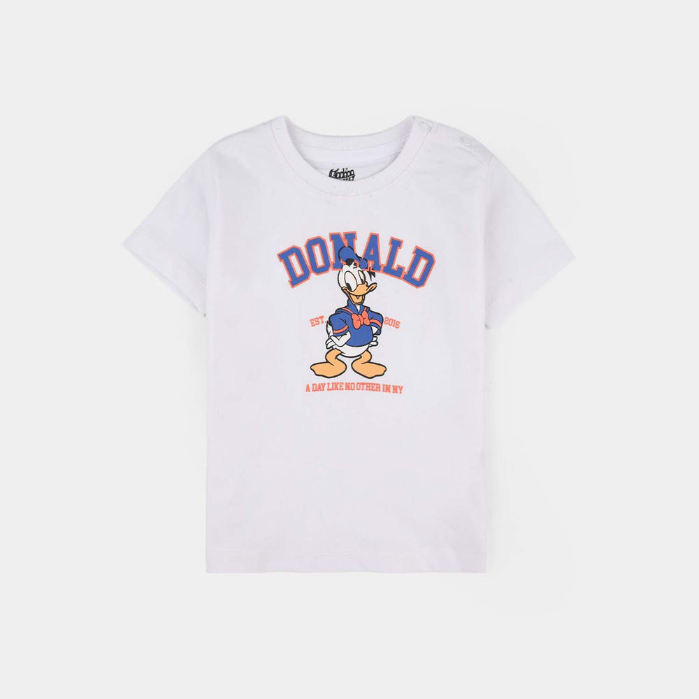 Infant Boys Jersey/Terry T-Shirt - White