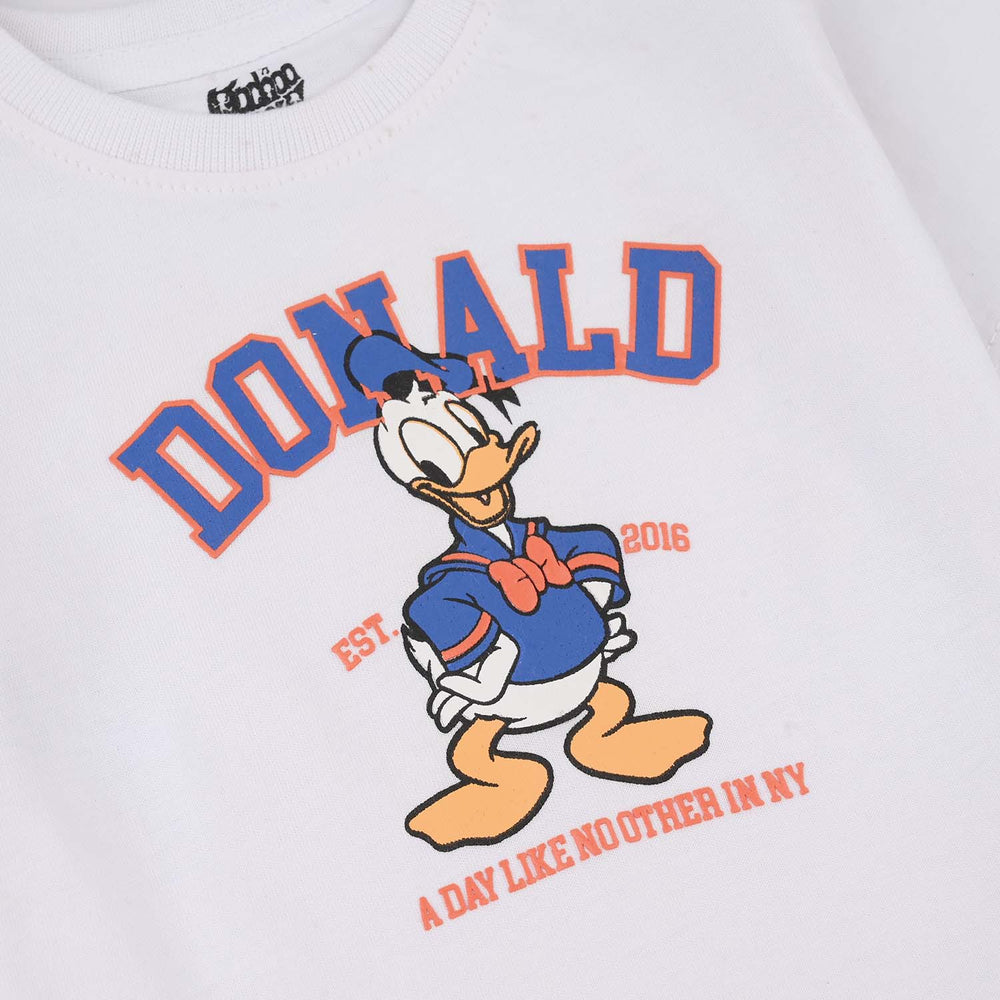 Infant Boys Jersey/Terry T-Shirt - White