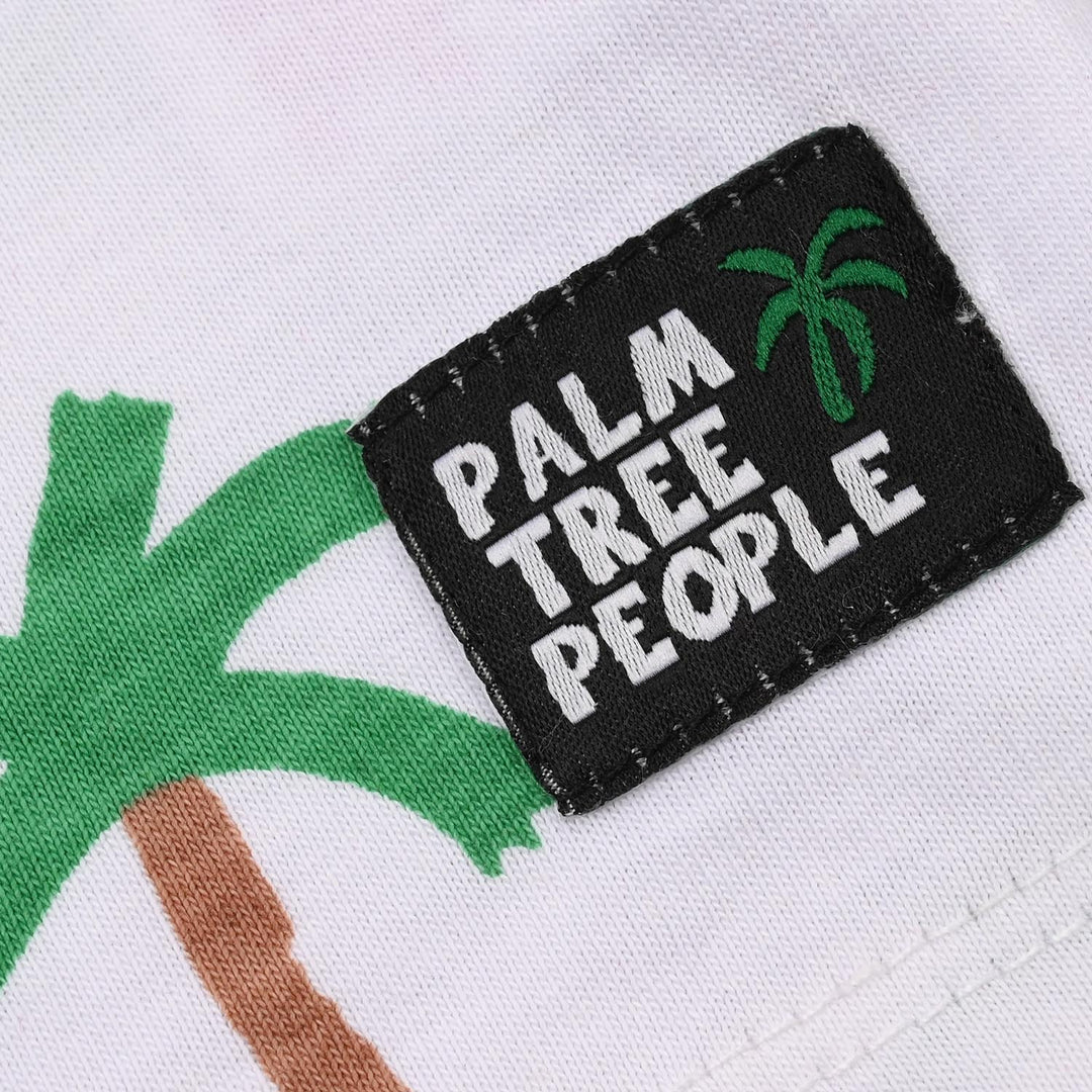 Infant Boys Jersey/Terry T-Shirt (Palm Tree People) - White