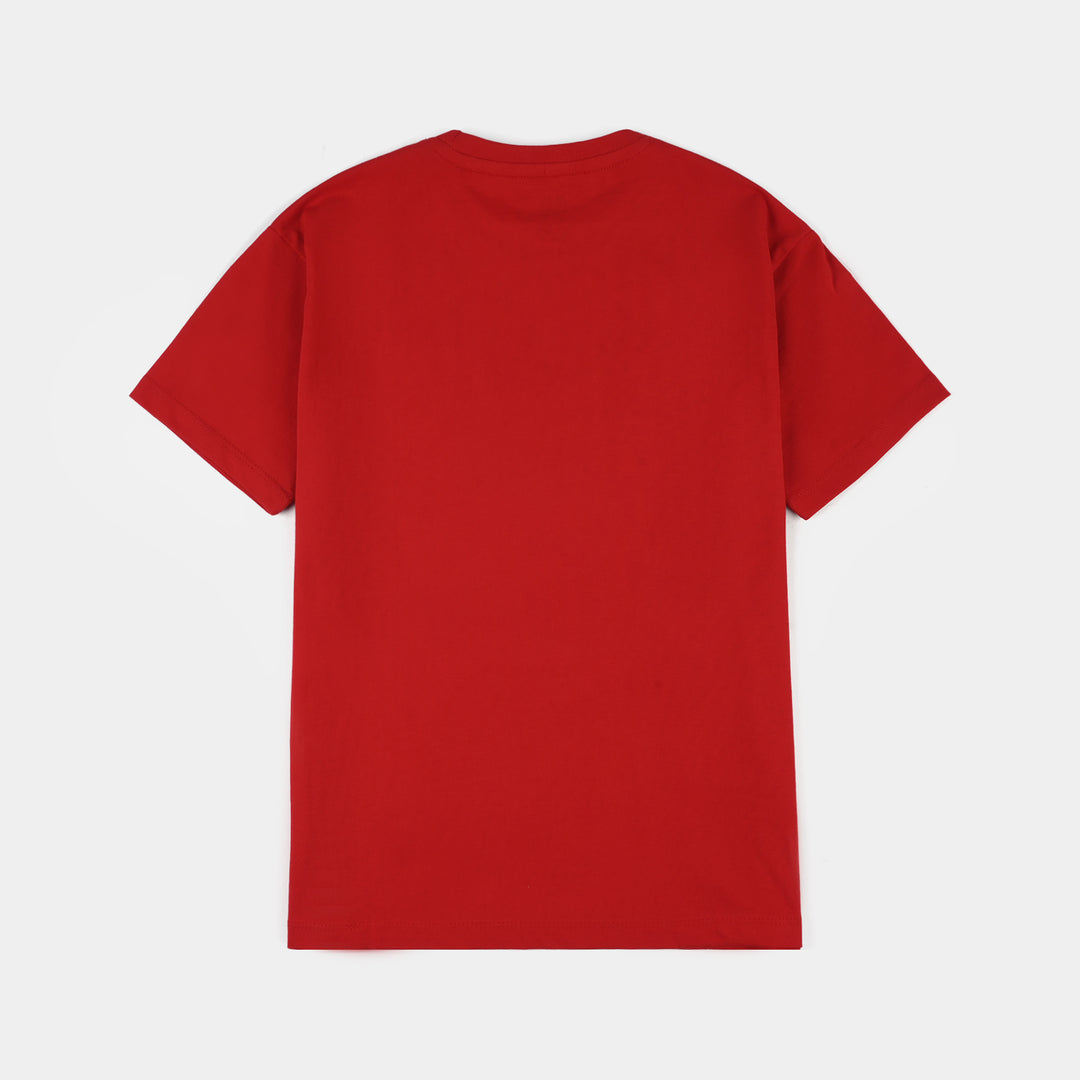 Boys Jersey/Terry T-Shirt Summer Time - Red