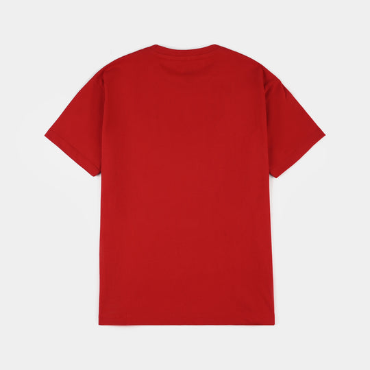Boys Jersey/Terry T-Shirt Summer Time - Red