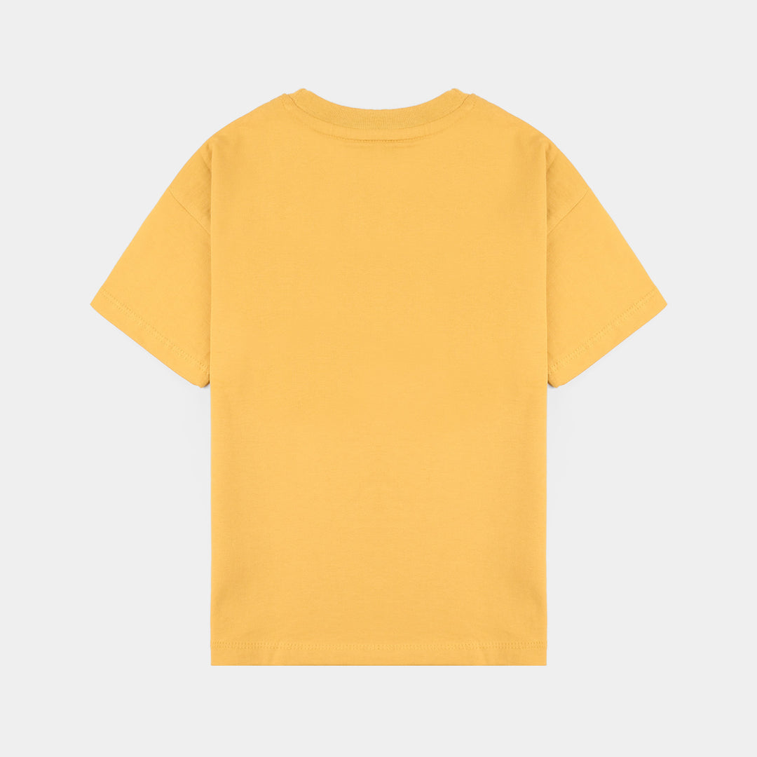 Boys Jersey/Terry T-Shirt (Born To Game) – Yellow