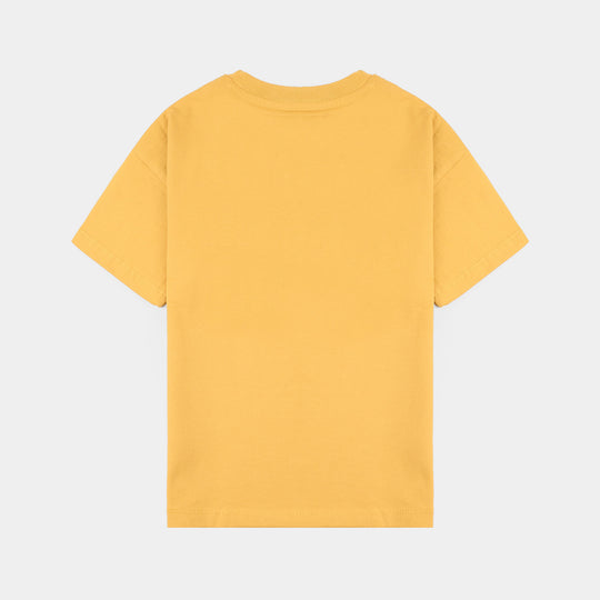 Boys Jersey/Terry T-Shirt (Born To Game) – Yellow