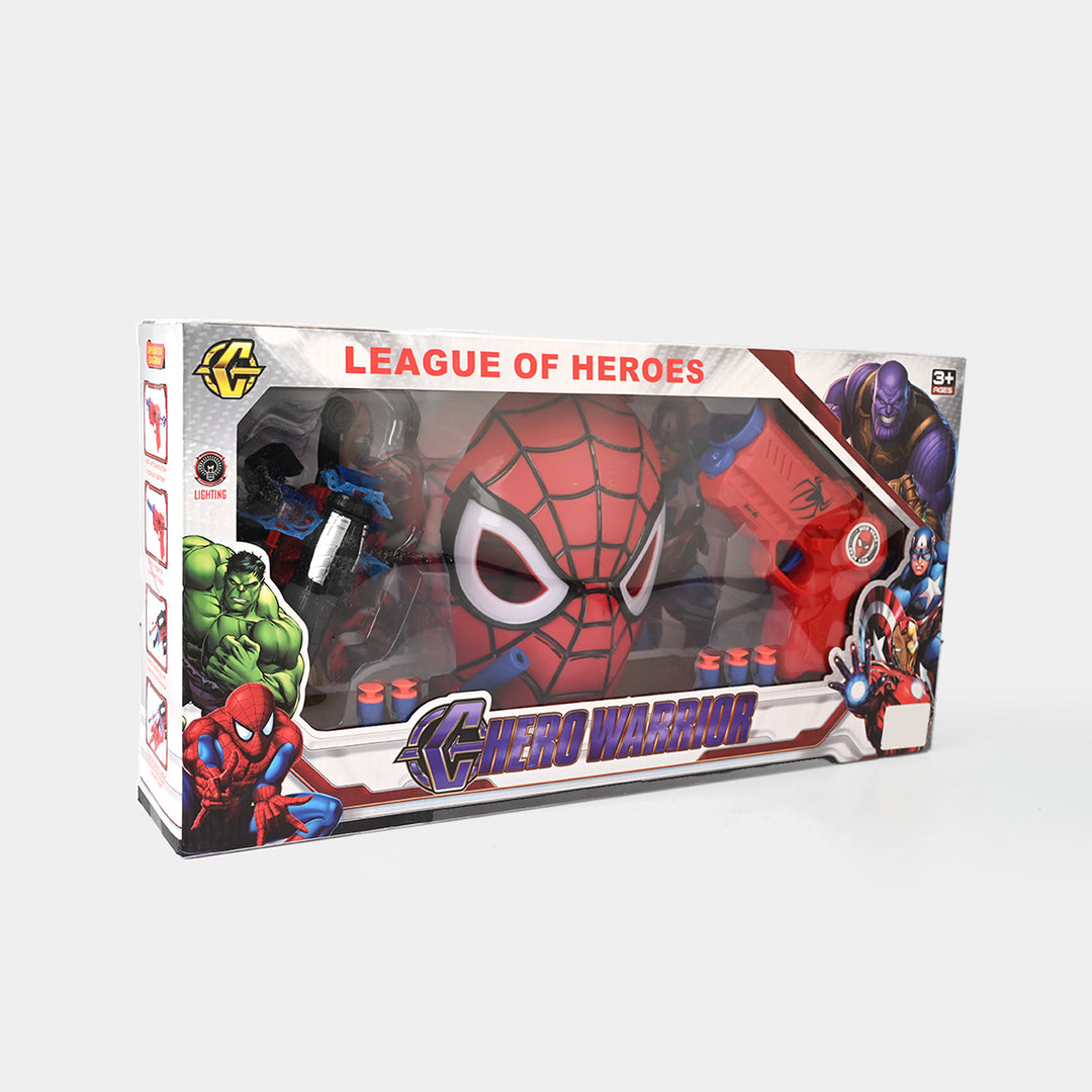 Action Hero Play Set with Soft Dart Blaster and Webshooter