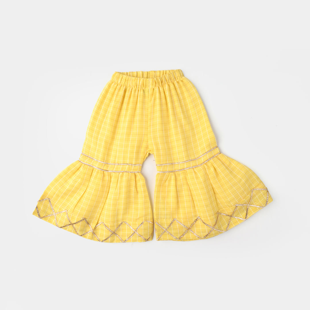Infant Girls Cotton 2Pc Set (Summer Lime) - Yellow