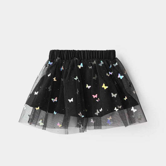 Infant Girls Net Short Skirt - Black