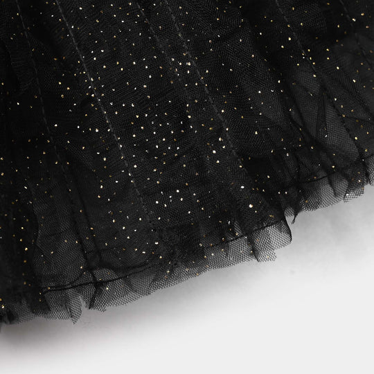 Infant Girls Net Shorts Skirt - Black