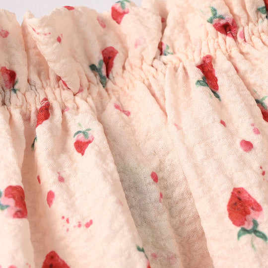 Infant Girls Poly Crinkle 2Pc Suit - Cream