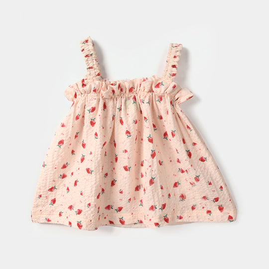 Infant Girls Poly Crinkle 2Pc Suit - Cream