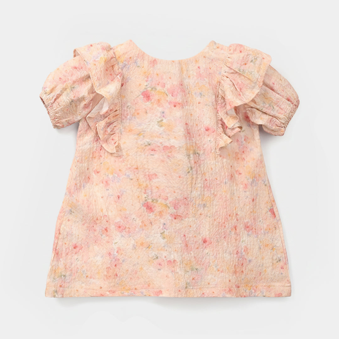 Infant Girls Poly Crinkle 2 Pc Suit - Multi