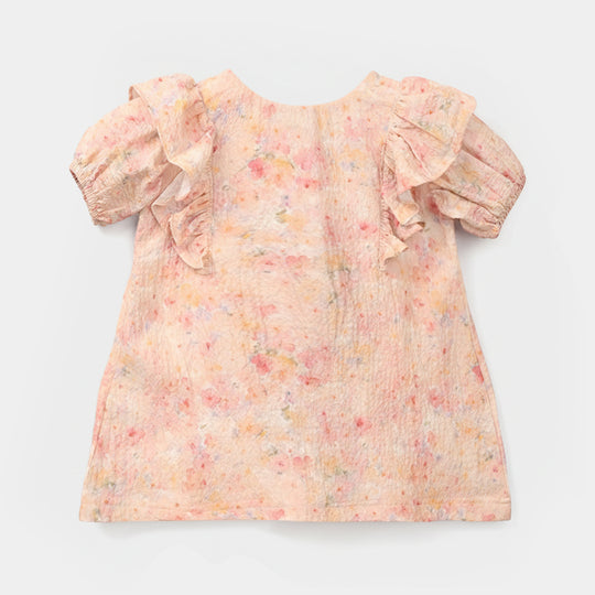 Infant Girls Poly Crinkle 2 Pc Suit - Multi