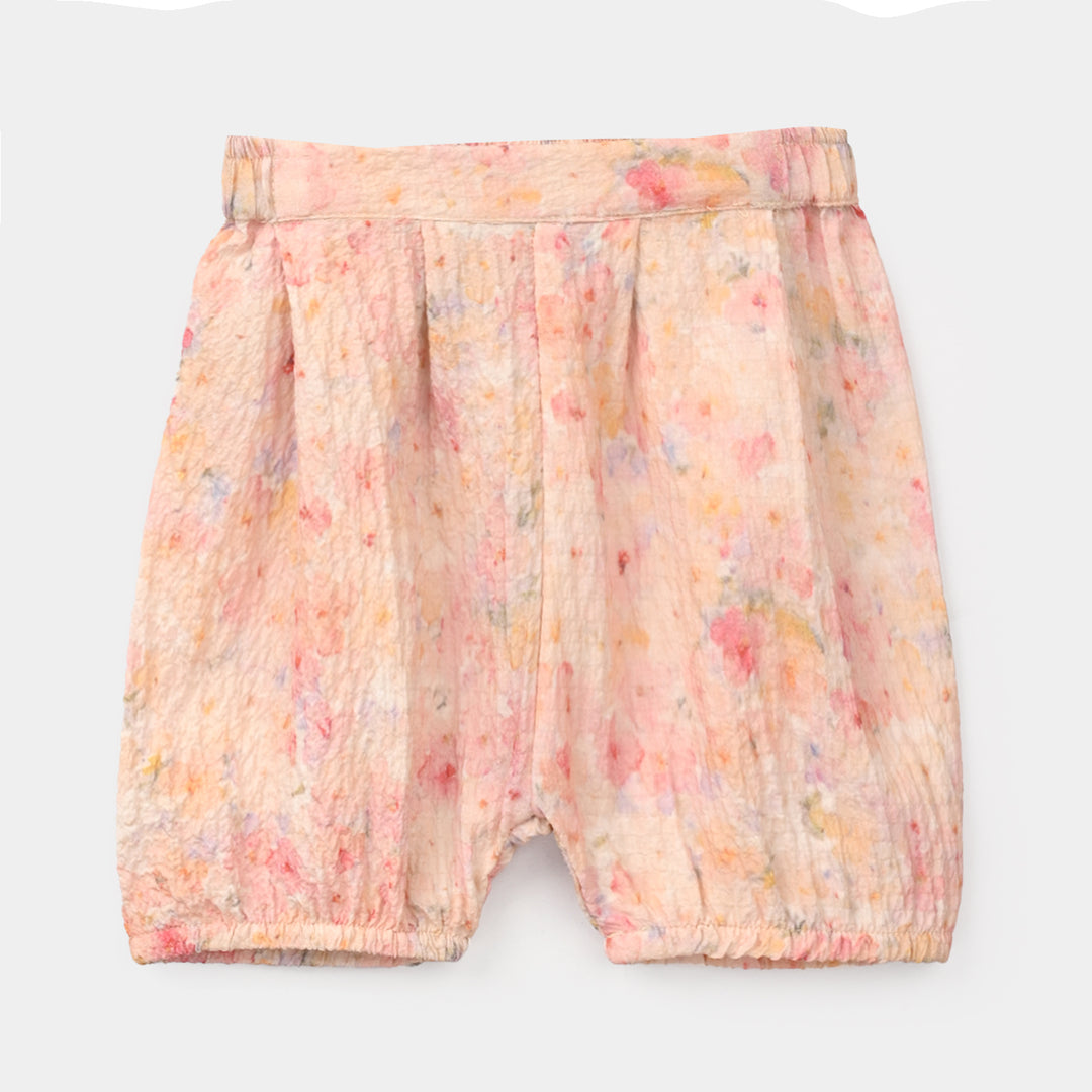 Infant Girls Poly Crinkle 2 Pc Suit - Multi