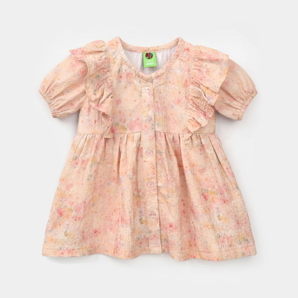 Infant Girls Poly Crinkle 2 Pc Suit - Multi